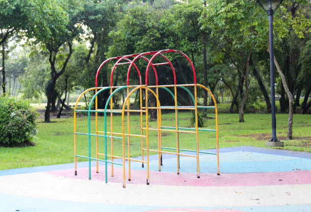 istock Climber toy in park playground for kid relax concept 1175383592