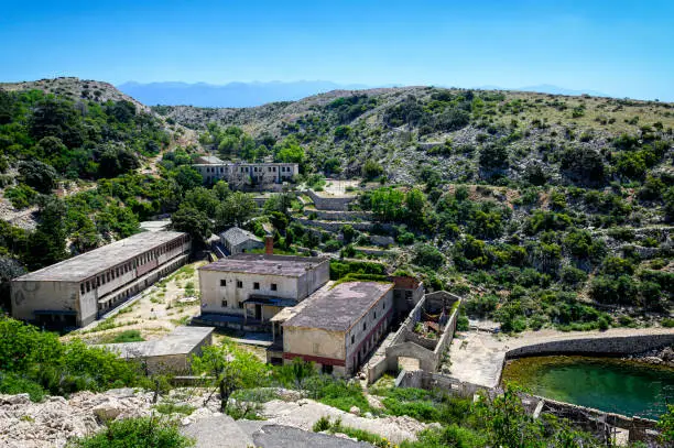 Goli otok (Naked Island) was a political prison in ex-Yugoslavia. Conditions were very harsh, many people died and underwent brutal physical and mental torture. It was impossible to escape from it.