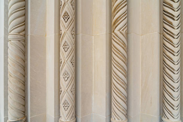 istock Close-up wall decoration, stucco, background with copy space 1175392546