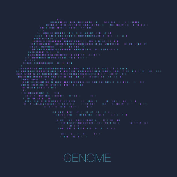 빅 게놈 데이터 시각화 - abstract dna cell multi colored stock illustrations