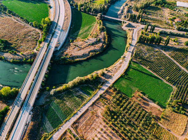 istock Aerial View Kizilirmak River and Highway 1175409049