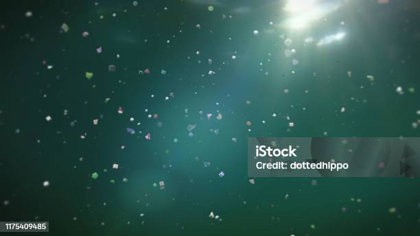 Microplastics Floating In Ocean Water Micro Plastic Pollution Stock Photo - Download Image Now