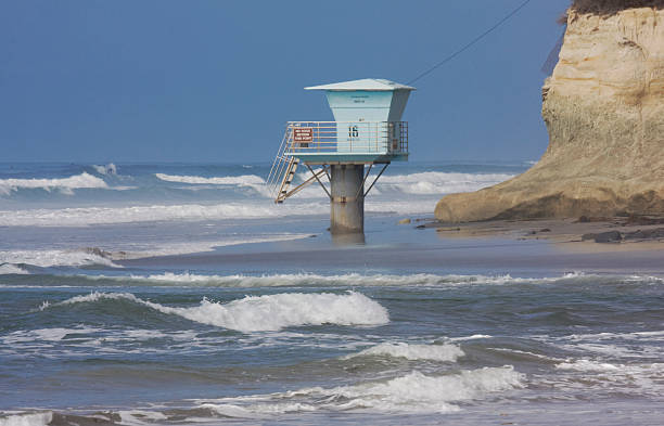 istock High Tide At Beach, Waves, Surf, Cliff, Ocean, Sky, Copyspace 117541033