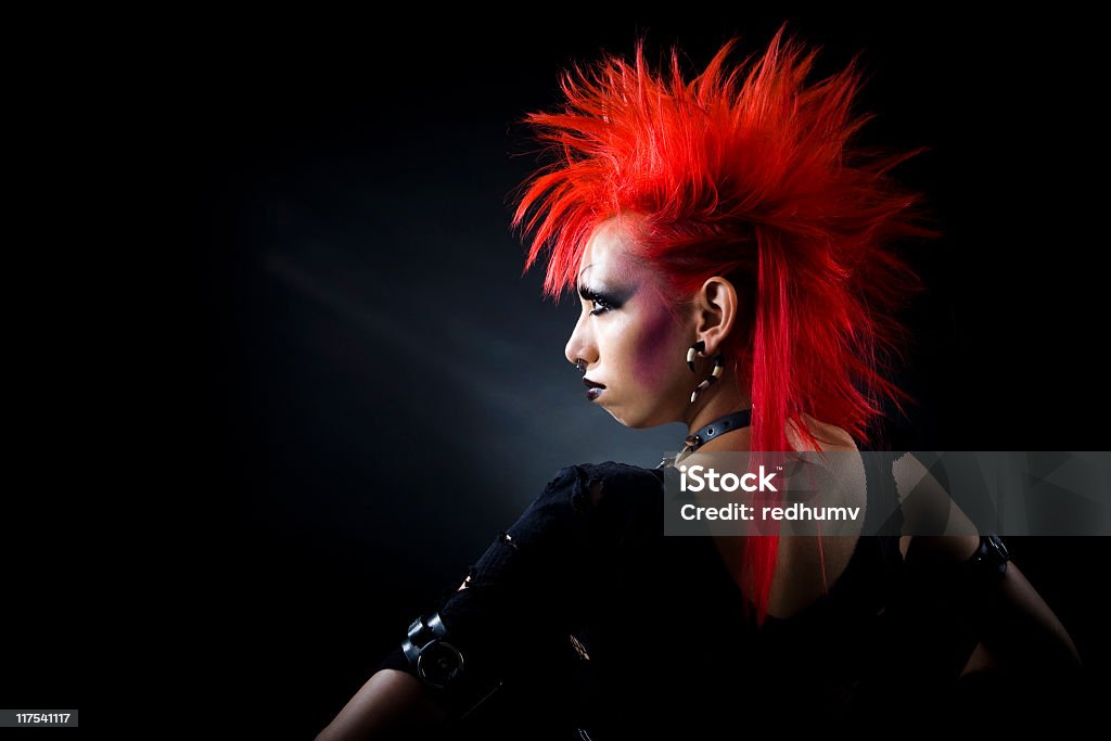 Spiked Red Hair Punk Girl Stock Photo - Download Image Now - Punk - Person, Spiky  Hair, Women - iStock