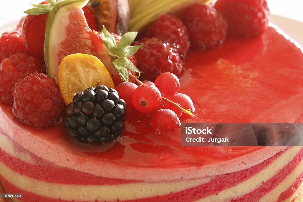 Fruit Cake Detail  Berry Fruit Stock Photo