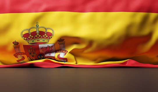 spanish flag waving background