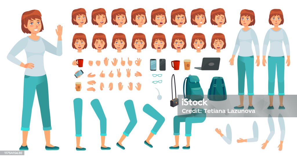 Ilustración de Kit De Personajes Femeninos De Dibujos Animados Ciudad En Ropa Casual Mujer Creación Constructor Diferentes Manos Piernas Y Cuerpo Poses Conjunto Vectorial y más Vectores Libres de Derechos de Mujeres - Ilustración de Kit De Personajes Femeninos De Dibujos Animados Ciudad En Ropa Casual Mujer Creación Constructor Diferentes Manos Piernas Y Cuerpo Poses Conjunto Vectorial y más Vectores Libres de Derechos de Mujeres -