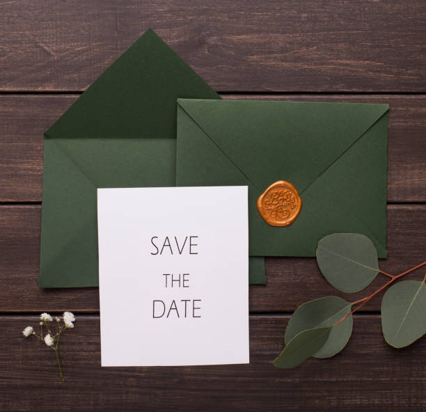 istock Wedding postcard with invitation preparing for guests 1175420416