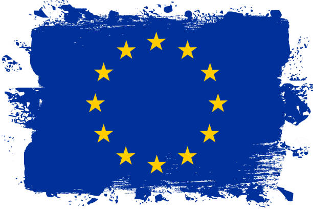 istock Flag of the European Union painted with paints 1175420574