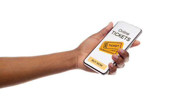 istock Online Tickets Application On Smartphone Screen In Black Female Hand 1175420585