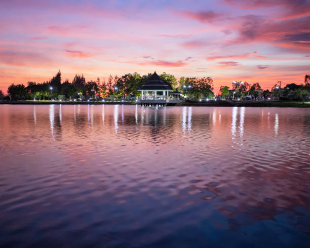 istock Public park landscape morning and sky beautiful. 1175420844