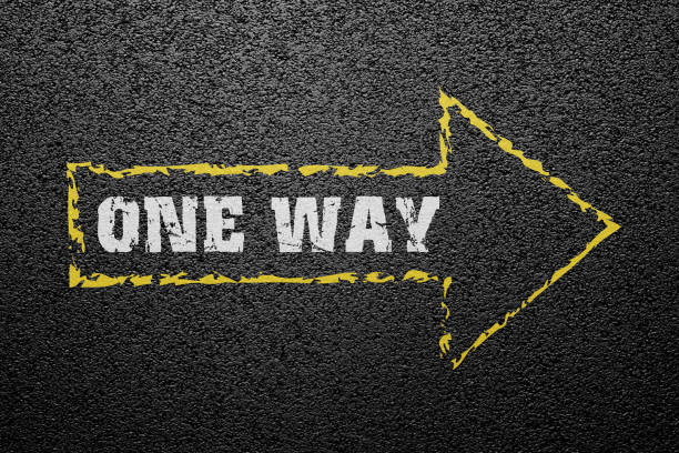 istock One way sign on asphalt ground 1175423405