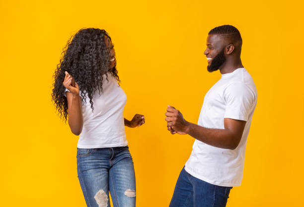 istock Lovely african couple having good time with each other 1175424931