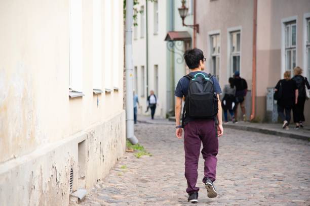 istock Traveler exploring his destination on foot 1175426021