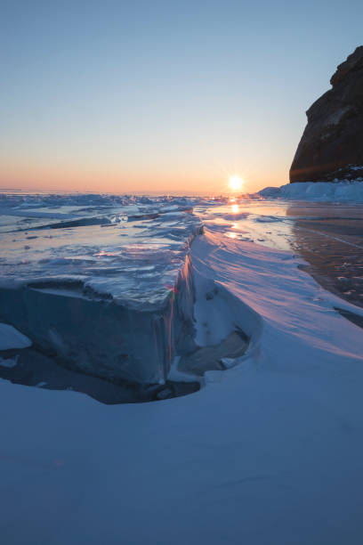 istock Baikal lake ice and environment in winter 1175427327