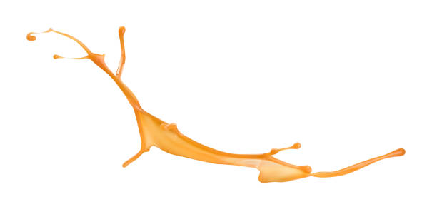 istock Splash of melted sweet caramel on a white background 1175433232