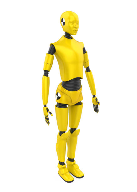 Crash Test Dummy Isolated Crash Test Dummy isolated on white background. 3D render crash test dummy stock pictures, royalty-free photos & images