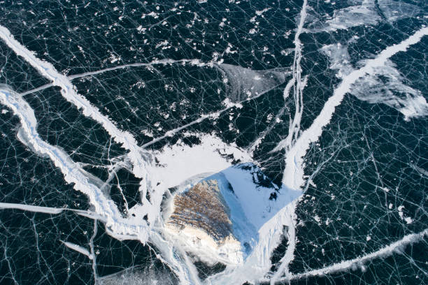 istock Baikal lake ice and environment in winter 1175434451