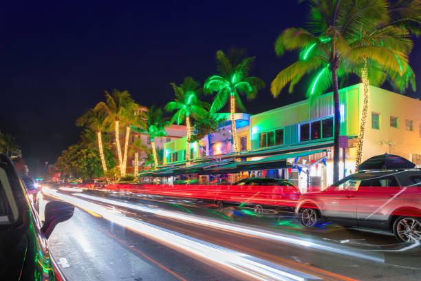 istock Ocean Drive at night in Miami Beach, Florida 1175436518