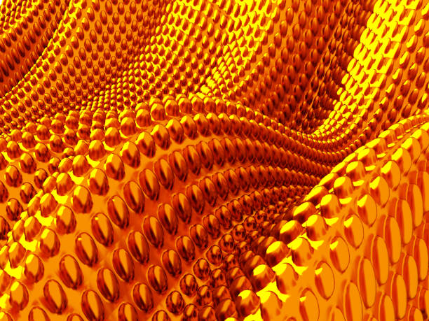 istock Golden luxury wavy dotted abstract background 1175438610