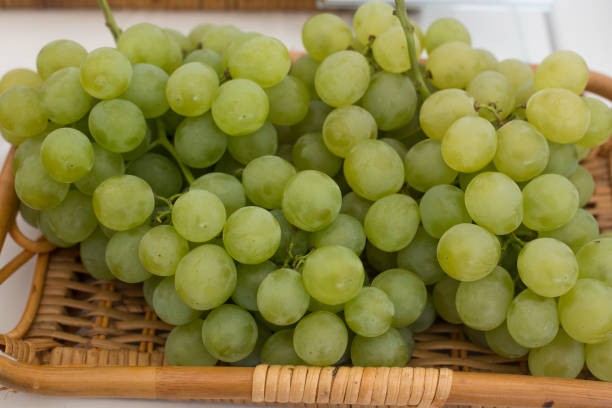 istock Fress green grapes for sale 1175441876