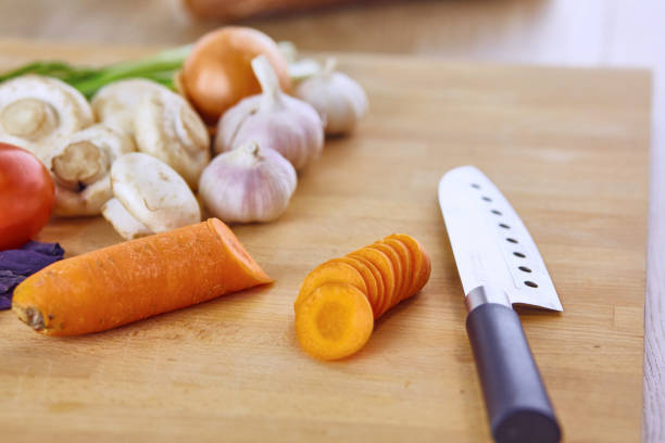 istock Composition with wooden board and ingredients for cooking on ta 1175443167