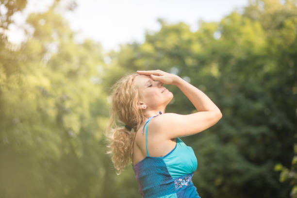 My beauty is nicer than the sun. Woman in nature.