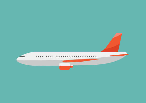 Airplane flat style illustration Airplane flat style illustration. Vector illustration charter stock illustrations