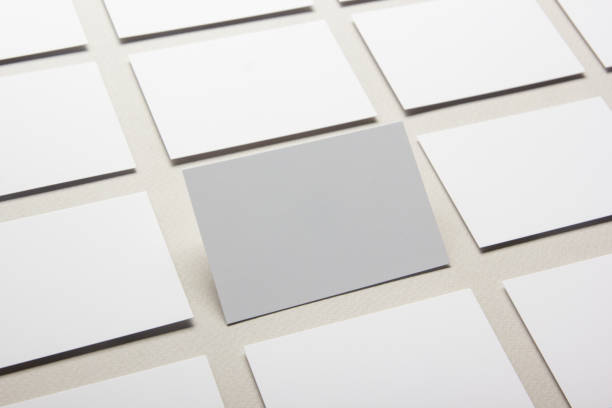 istock Business cards blank. Mockup on color background. Flat Lay. copy space for text 1175446656
