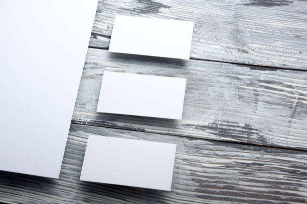istock Business cards blank. Mockup on color background. Flat Lay. copy space for text 1175447266