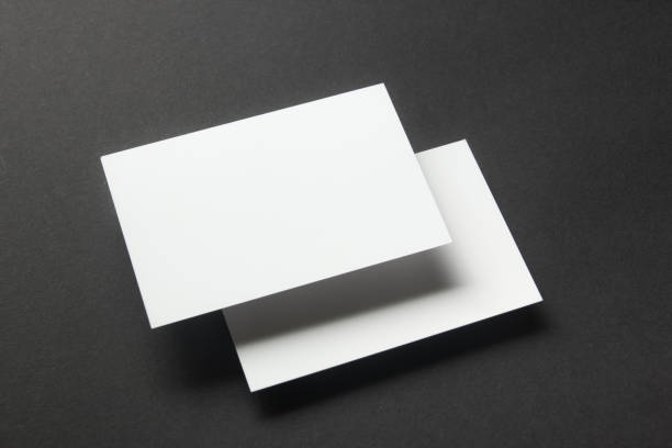 istock Business cards blank. Mockup on color background. Flat Lay. copy space for text 1175447457