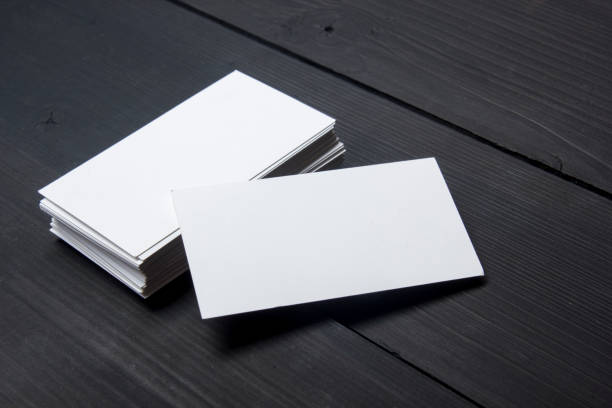 istock Business cards blank. Mockup on color background. Flat Lay. copy space for text 1175447640