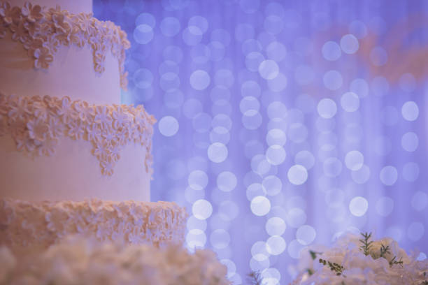 Beautiful vintage cake for wedding party with space for design