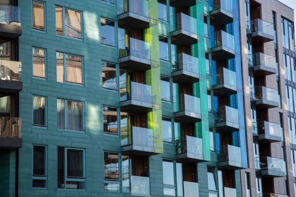 istock Modern glass building exterior in Oslo 1175449035