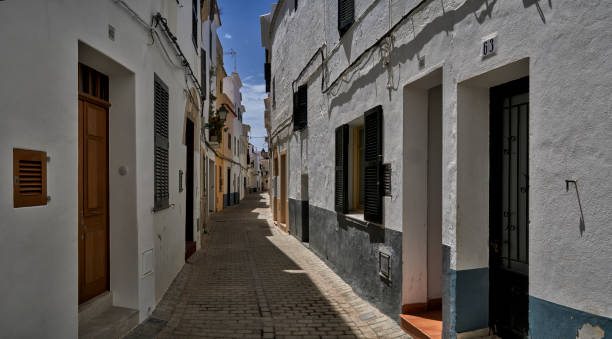 istock Panoramic view of traditional Ciutadella streets in Menorca 1175449159
