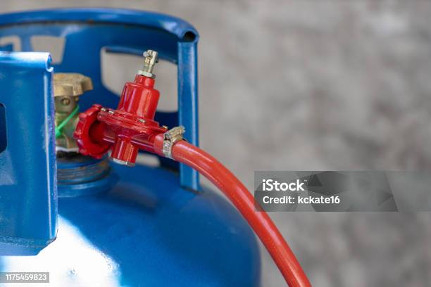 Rusty Pressure Regulator And Operating Valve Of Cooking Gas Tanks Lpg Stock Photo - Download Image Now