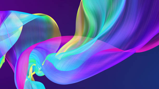 istock Fabric Flowing Cloth Wave, Waving Silk Flying Textile, 3d render 1175462291