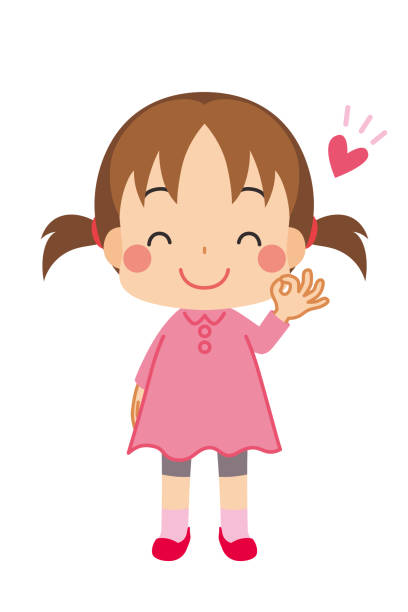 ilustrações de stock, clip art, desenhos animados e ícones de cute little girl - pigtails ethnic little girls teenage girls