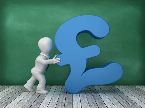 istock Business Character with EURO SIGN on Chalkboard Background - 3D Rendering 1175466159