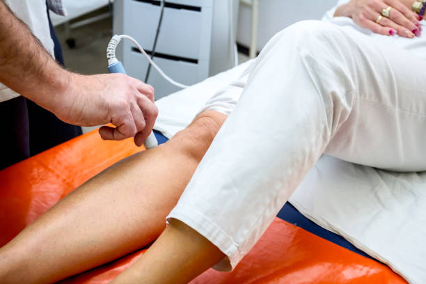 istock Therapy with magnetic waves, field, rehabilitation 1175470420