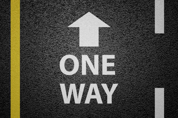 istock One way sign on asphalt ground 1175470724