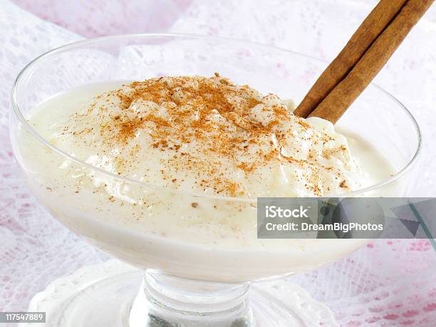 Rice Pudding With Cinnamon Stock Photo - Download Image Now - Bowl, Cinnamon, Color Image