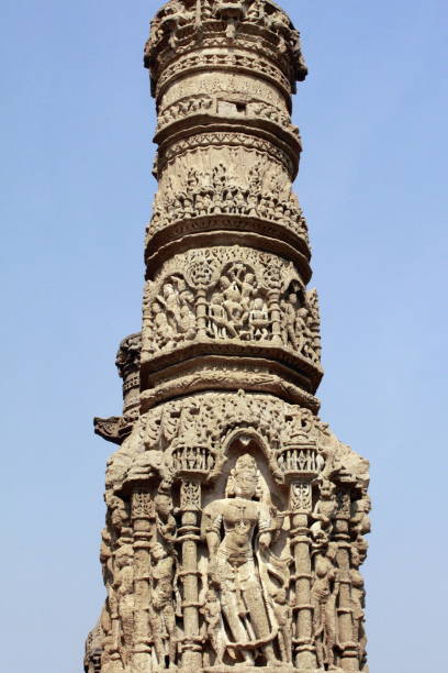 istock Stone carved pillar, outside. Sun Temple, Modhera, Gujarat, India. 1175481505