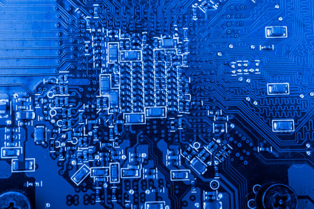 istock Graphic card. Part of blue graphic card as background. Technology and Electronics Industry. 1175482055