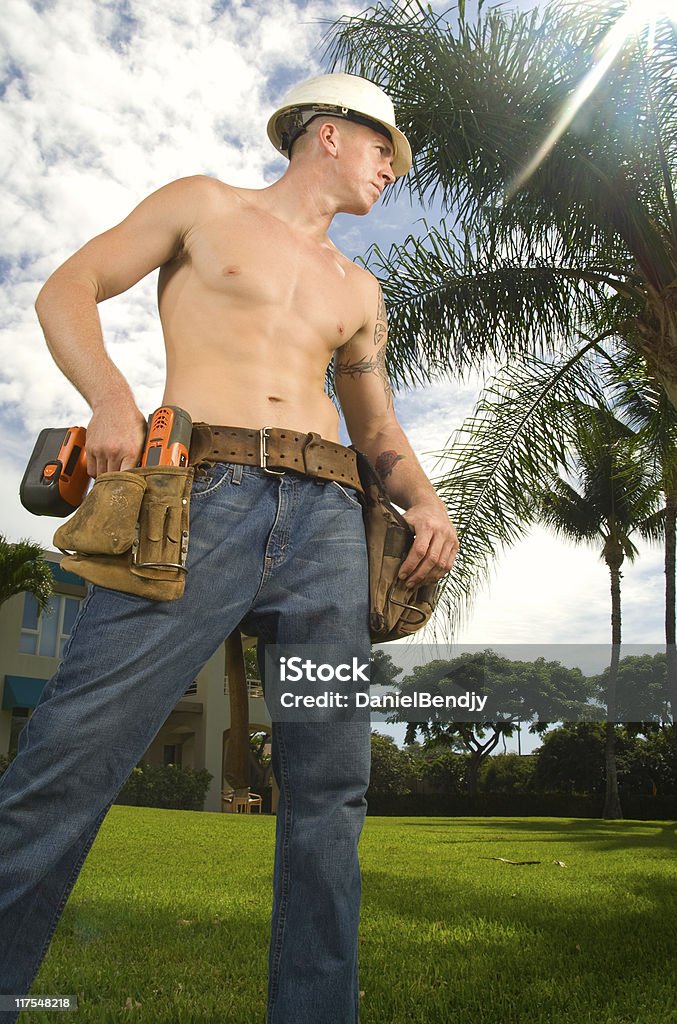 Construcción Guy - Foto de stock de Accesorio de cabeza libre de derechos