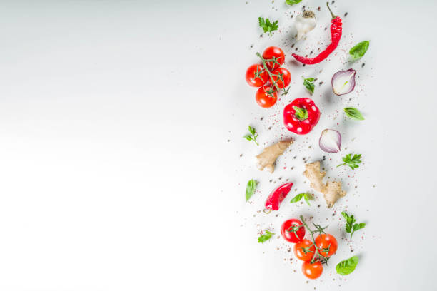 istock Cooking background with fresh vegetables and herbs 1175484075
