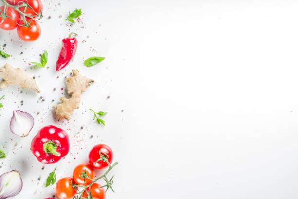 istock Cooking background with fresh vegetables and herbs 1175484076