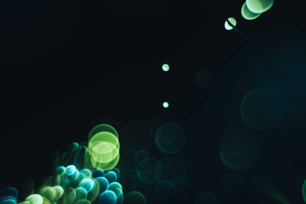 Beautiful abstract optical light bokeh  on a glow background.