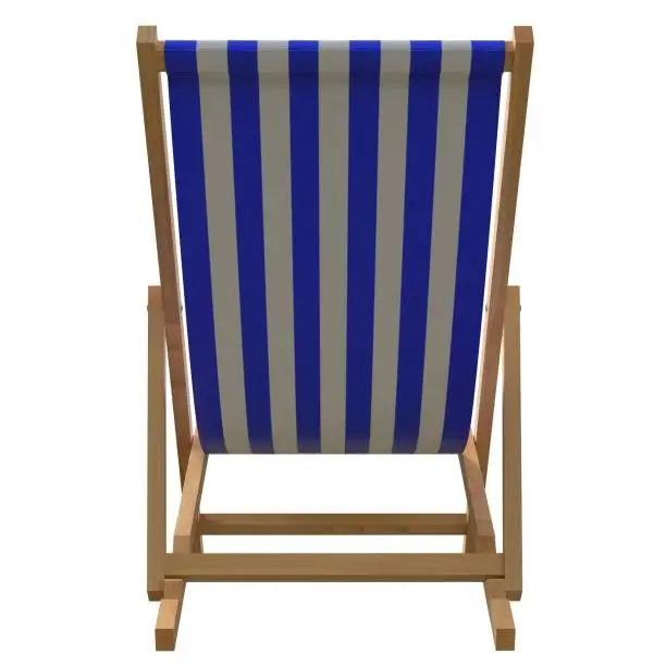 3D rendering illustration of a beach chair