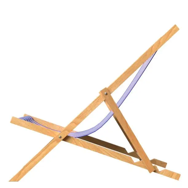 3D rendering illustration of a beach chair